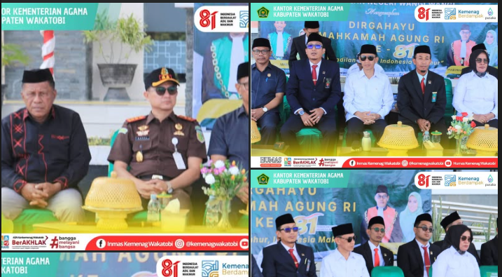 Kakankemenag Wakatobi Hadiri Upacara HUT ke-81 RI